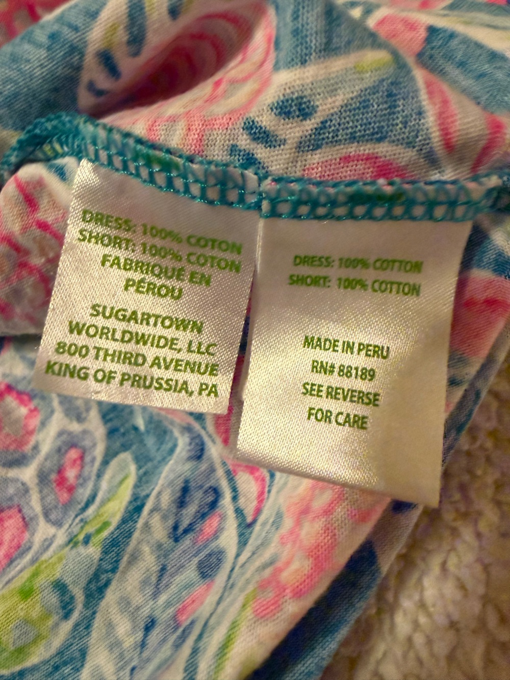 Lilly Pulitzer Girls Sundari Romper Maldives Green Turtle Wave Dress Pink Blue - Picture 6 of 7